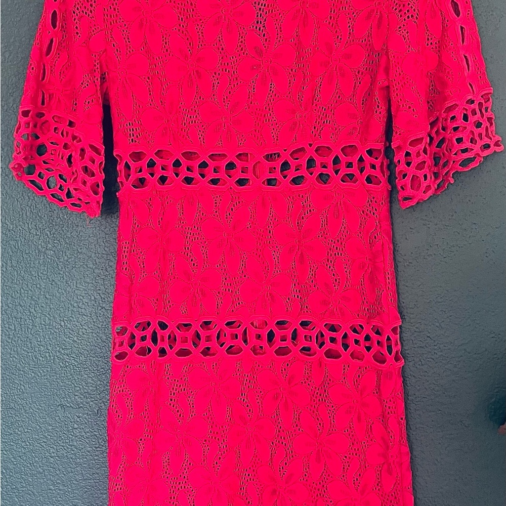 Size 4, bright, pink, stunning dress!